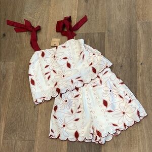 Floral Game Day Women Shorts Set